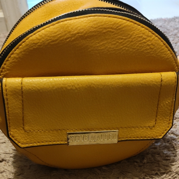 Steve Madden Handbags - Steve Madden Mustard Yellow Round Backpack